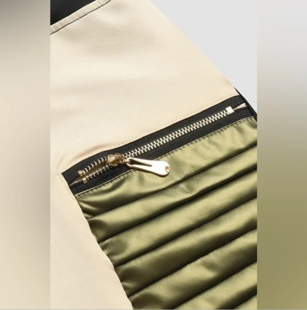 Flamingo Urban Contrast Panel Zipper Detail Faux Leather Moto Pants SzL - Picture 12 of 16